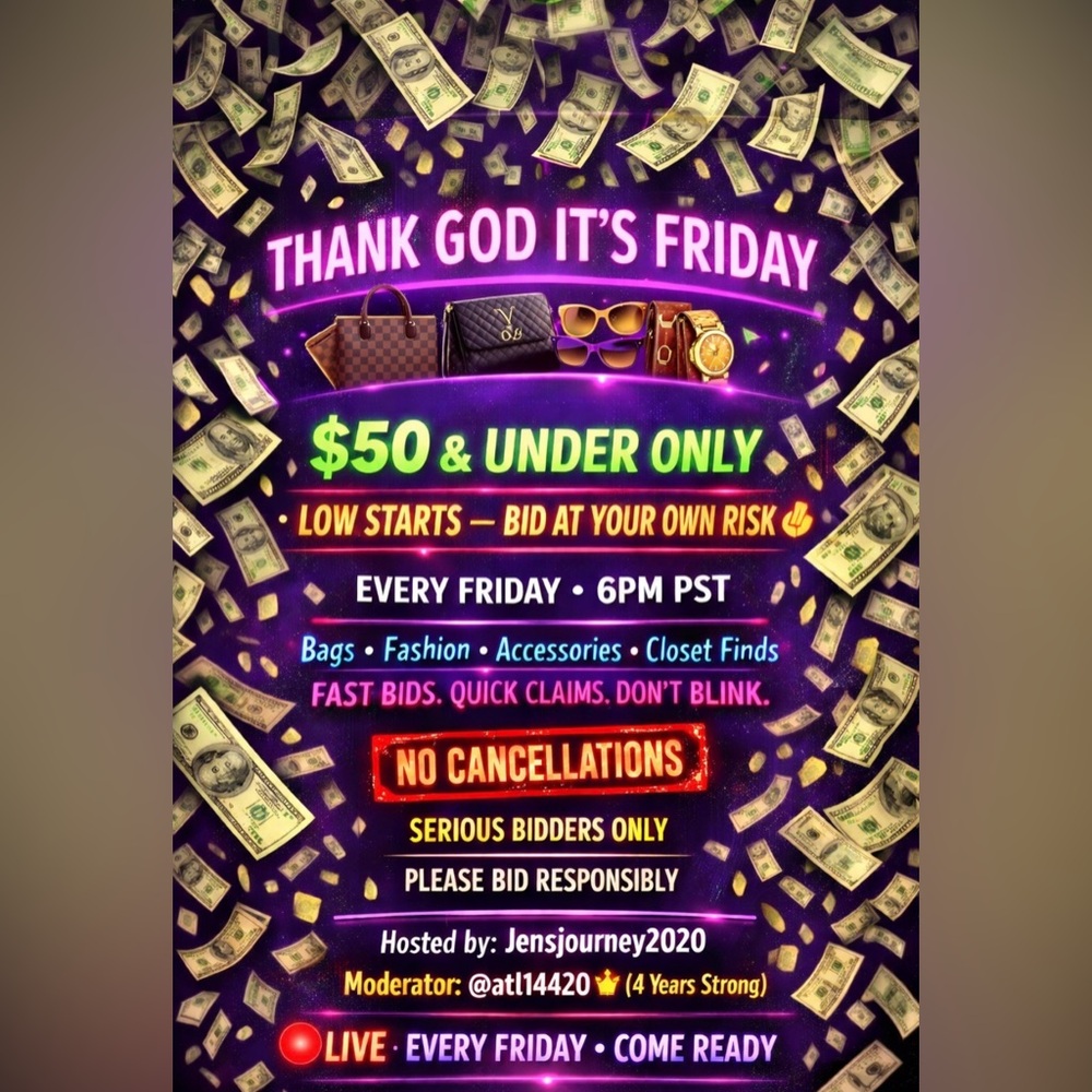 📣MAIN FLYER 📣Lives Wednesday -Friday 6pm PST, Saturday and Sunday TBD - Picture 8 of 17